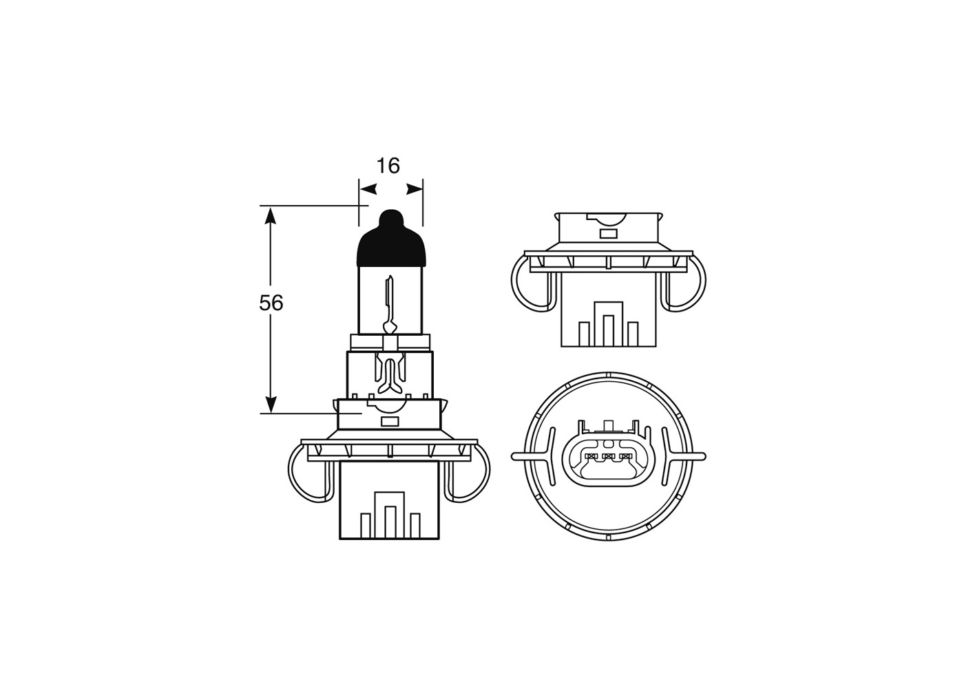 R9008 12V 60 55W H13 Headlamp